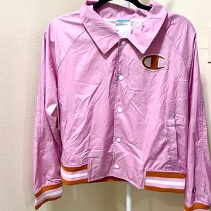 New w/tags Champion Purple Crop Coaches Jacket